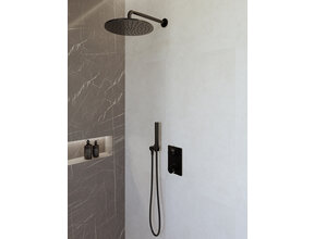 Regendoucheset inbouw 30cm Caral Mat Zwart compleet - 29.3046
