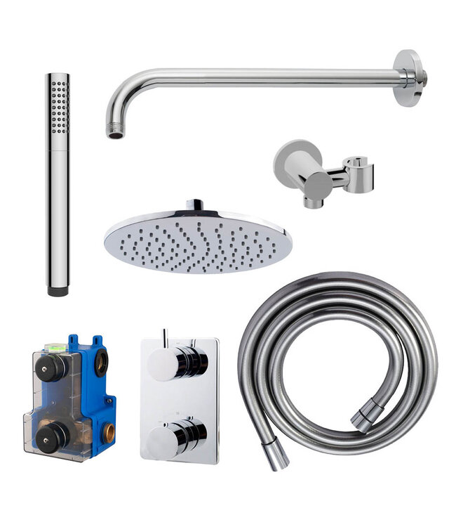 Wiesbaden Regendoucheset inbouw 25cm Caral Chroom compleet - 29.3039