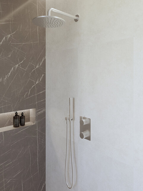 Regendoucheset inbouw 25cm Caral Chroom compleet - 29.3039