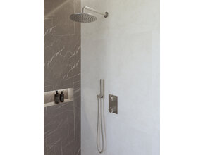 Regendoucheset inbouw 25cm Caral Geborsteld Staal compleet - 29.3041