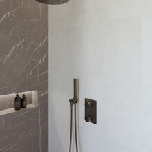 Regendoucheset inbouw 25cm Caral Gunmetal compleet - 29.3043