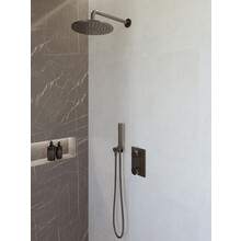 Regendoucheset inbouw 25cm Caral Gunmetal compleet - 29.3043