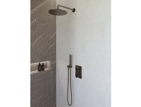 Regendoucheset inbouw 25cm Caral Gunmetal compleet - 29.3043