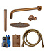 Regendoucheset inbouw 25cm Caral Geborsteld brons koper compleet - 29.3044
