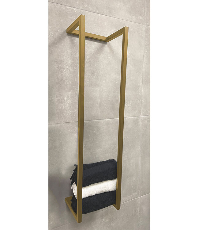 Handdoekenrek Wiesbaden Loft 95x25x20 geborsteld messing - 28.7005
