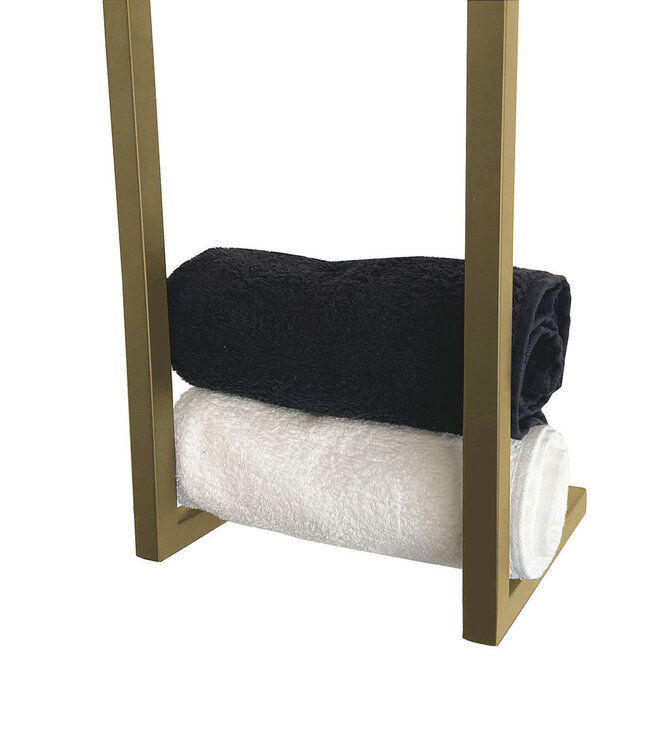 Handdoekenrek Wiesbaden Loft 95x25x20 geborsteld messing - 28.7005