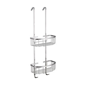 Doucherekje Wiesbaden Domo hangend geborsteld staal - 28.4096