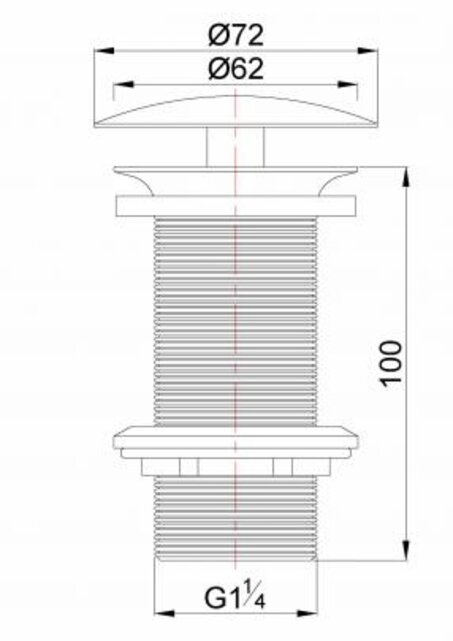 Afvoerplug 10cm Wiesbaden Caral Gunmetal Verlengd 5/4'' - 33.4486 Afvoerplug 10cm Wiesbaden Caral Gunmetal Verlengd 5/4'' - 33.4486