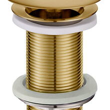 Afvoerplug 10cm Wiesbaden Caral Geborsteld messing Verlengd 5/4'' - 33.4487