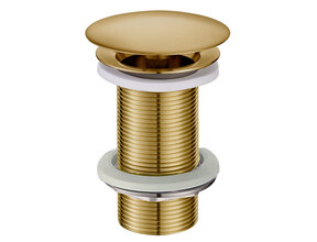 Afvoerplug 10cm Wiesbaden Caral Geborsteld messing Verlengd 5/4'' - 33.4487