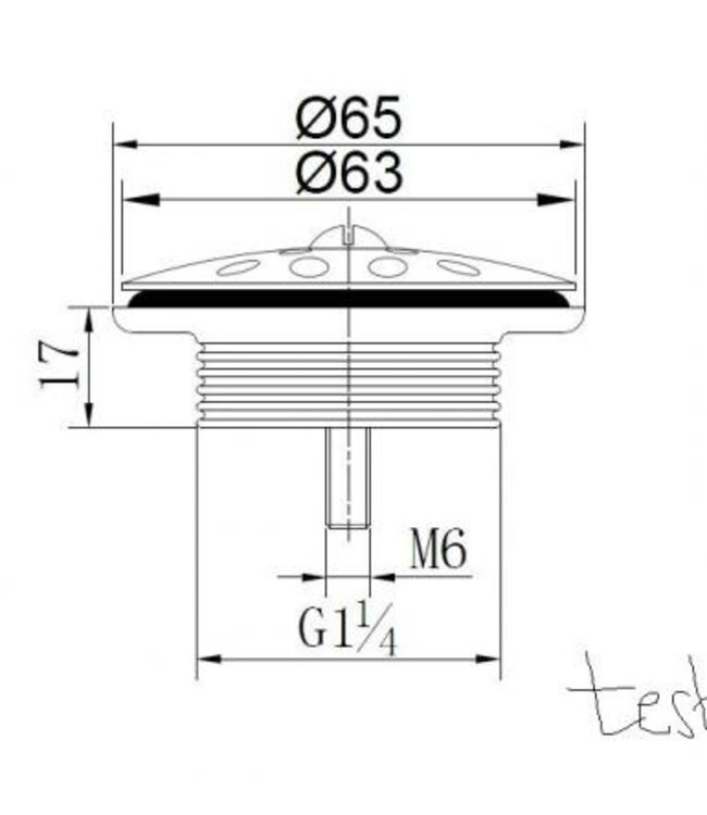 Afvoerplug open rooster Wiesbaden Korv Geborsteld Brons koper 5/4" - 33.3518