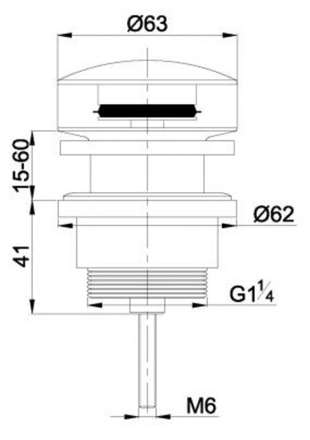 Afvoerplug Clickwaste Wiesbaden Caral Geborsteld messing 5/4" - 33.5418
