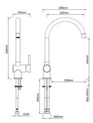 Keukenkraan Cold start Wiesbaden Caral Geborsteld messing - 29.5034