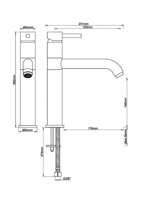 Keukenkraan Wiesbaden Cadans Geborsteld staal - Draaibaar uitloop - 29.4101