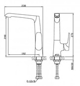 Keukenkraan Wiesbaden Tarma Chroom - 29.4260