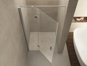 Douchedeur Wiesbaden Vaz 120cm 8mm nano helder glas/chroom - 20.3924