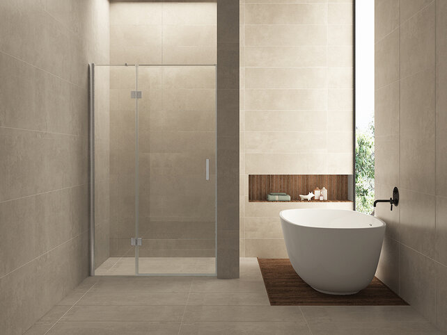 Douchedeur Wiesbaden Vaz 120cm 8mm nano helder glas/chroom - 20.3924