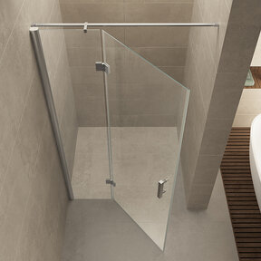 Douchedeur Wiesbaden Vaz 100cm 8mm nano helder glas/chroom - 20.3922