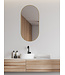Spiegel ovaal Wiesbaden Nomi 50x100cm Geborsteld Messing met LED, dimbaar en spiegelverwarming - 38.3711