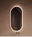 GLISS DESIGN Spiegel ovaal Gliss Orion Satine 50x100cm met LED, dimbaar en spiegelverwarming