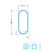 Spiegel ovaal Gliss Orion Satine 40x100cm met LED, dimbaar en spiegelverwarming