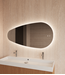 Spiegel Ovaal Gliss Thalia 100x61cm met LED, dimbaar en spiegelverwarming