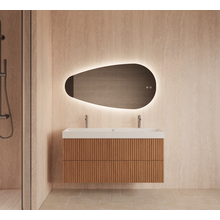 Spiegel Ovaal Gliss Thalia 140x71cm met LED, dimbaar en spiegelverwarming