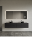Spiegel rechthoek Gliss Lumin 180x70cm met scheerspiegel - Touch LED - dimbaar en spiegelverwarming