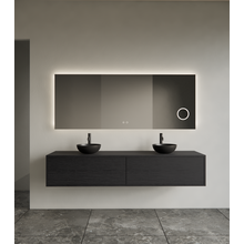 Spiegel rechthoek Gliss Lumin 120x70cm met scheerspiegel - Touch LED - dimbaar en spiegelverwarming