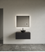 Spiegel rechthoek Gliss Lumin 100x70cm met scheerspiegel - Touch LED - dimbaar en spiegelverwarming