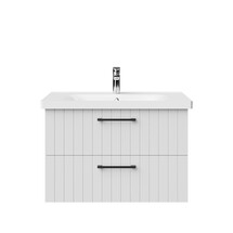 Wastafelonderkast Ribbelfront Creavit D10 80cm Wit - 2 lades