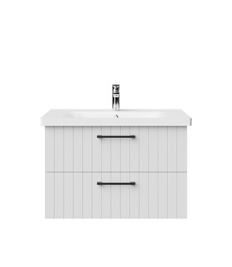 CREAVIT Wastafelonderkast Ribbelfront Creavit D10 80cm Wit - 2 lades