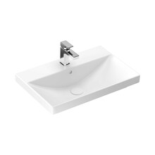 Wastafel Alba 61x40x6 cm Glans Wit Keramiek met kraangat