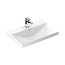 CREAVIT Wastafel Alba 61x40x6 cm Glans Wit Keramiek met kraangat