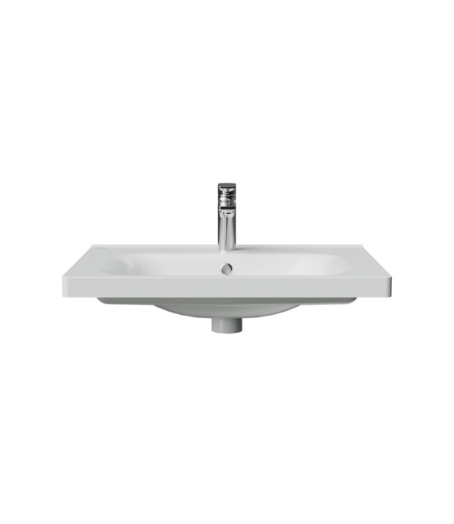 Wastafel Creavit Eksen 65x45x4 cm Glans Wit Keramiek met kraangat