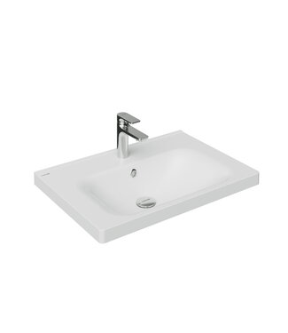 CREAVIT Wastafel Creavit Eksen 65x45x4 cm Glans Wit Keramiek met kraangat