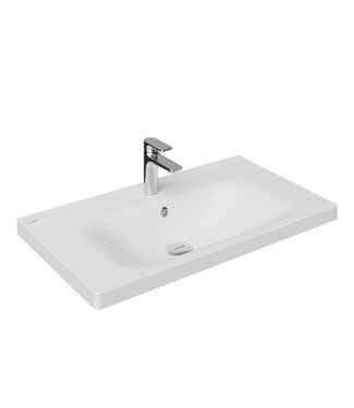 CREAVIT Wastafel Creavit Eksen 80x45x4 cm Glans Wit Keramiek met kraangat
