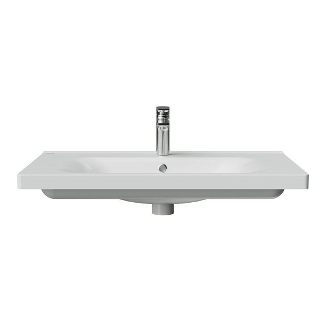 Wastafel Creavit Eksen 80x45x4 cm Glans Wit Keramiek met kraangat