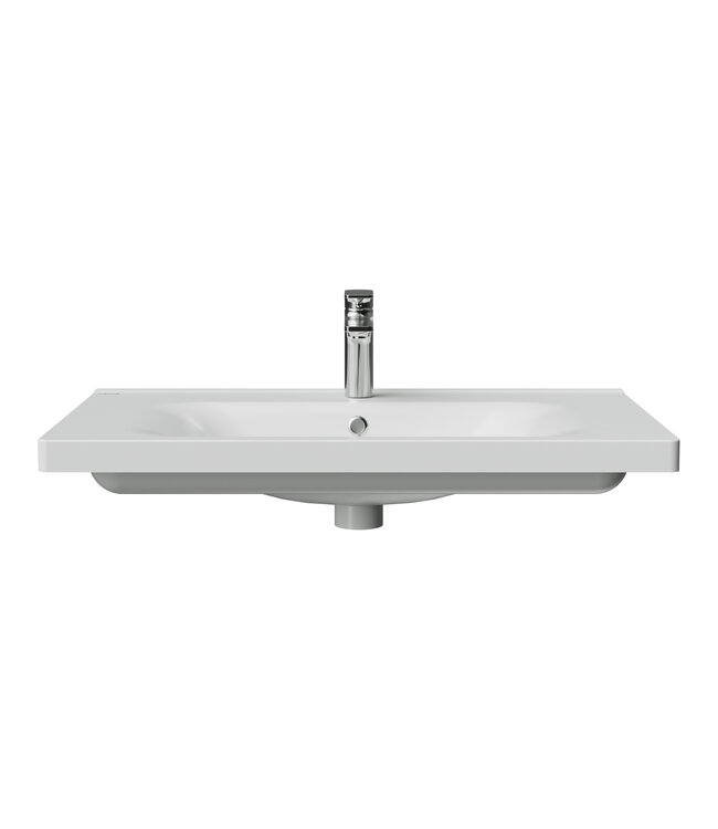 Wastafel Creavit Eksen 80x45x4 cm Glans Wit Keramiek met kraangat