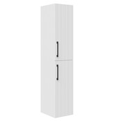 Badkamerkast Ribbelfront D10 Wit 150cm 2 deuren  met grepen Softclose