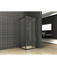 Douchecabine Skyline 140x90cm Mat Zwart - Schuifdeur - 8mm Helder glas met Nano-coating - 20.3745
