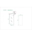 Douchecabine Skyline 140x90cm Mat Zwart - Schuifdeur - 8mm Helder glas met Nano-coating - 20.3745