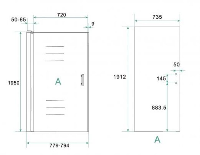 Douchedeur Cerra eco nisdeur 80 x 195 x 6 mm helder glas/chroom - 20.4020
