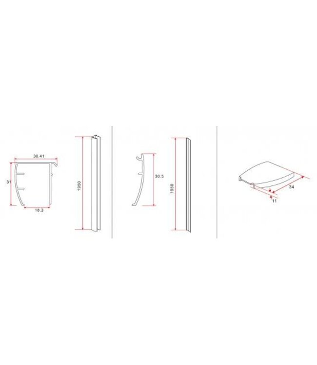 Douchedeur Cerra eco nisdeur 80 x 195 x 6 mm helder glas/chroom - 20.4020