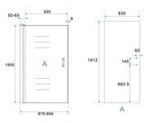 Douchedeur Cerra eco nisdeur 90 x 195 x 6 mm helder glas/chroom - 20.4021
