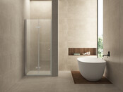 Douchedeur Vouwbaar Maki Rechts 100x200cm - 8mm helderglas met nano-coating Chroom - 20.3725