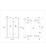 Douchedeur Vouwbaar Maki Rechts 100x200cm - 8mm helderglas met nano-coating Chroom - 20.3725