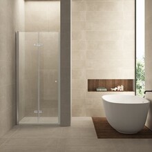 Douchedeur Vouwbaar Maki Links 100x200cm - 8mm helderglas met nano-coating Chroom - 20.3724