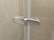 Douchedeur Vouwbaar Maki Links 100x200cm - 8mm helderglas met nano-coating Chroom - 20.3724