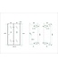 Douchedeur Vouwbaar Maki Links 90x200cm - 8mm helderglas met nano-coating Chroom - 20.3722